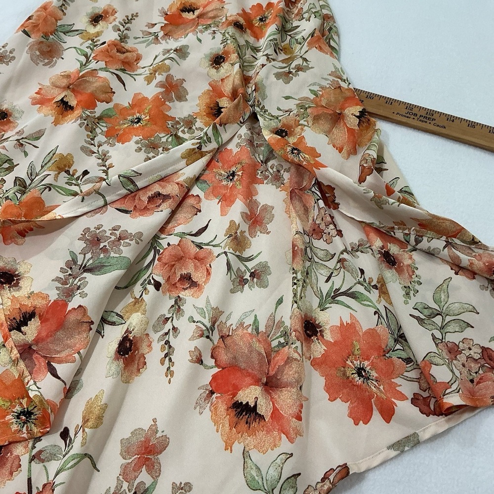 ASTR Label Gaia Slip Dress Floral Satin Midi Strappy M City CBK Wedding Guest - Picture 10 of 15